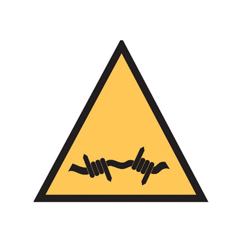 International Warning Pictograms - Barbed Wire 