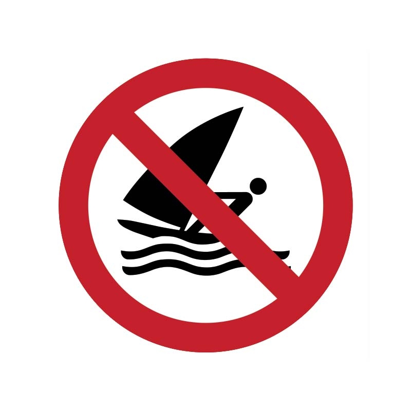 Water Safety Signs -Aussie - No Windsurfing 300mm