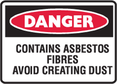 Small Labels - Contains Asbestos Fibre Avoid Creating Dust