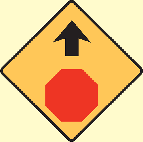 Traffic Information Signs - Stop Sign Ahead