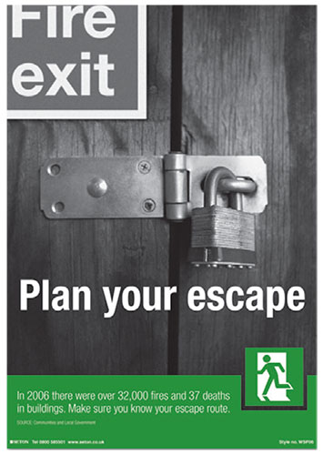 Plan Your Escape Graphic Safety Posters
