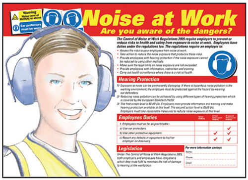 Safety Posters - Noise At Work
