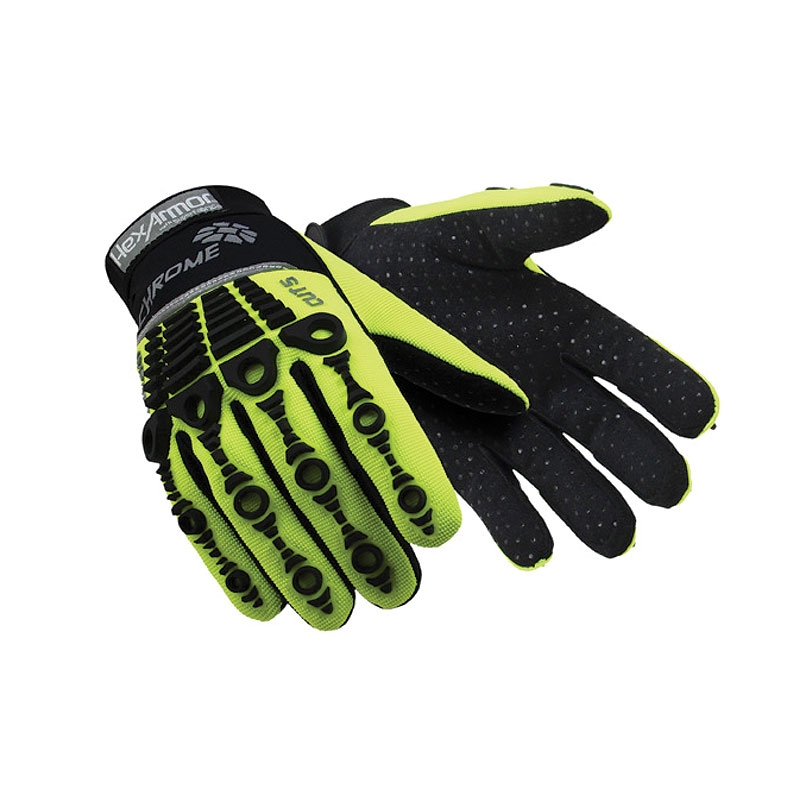 HexArmor Chrome Series - Impact Hi-Vis Mechanic Gloves, XL