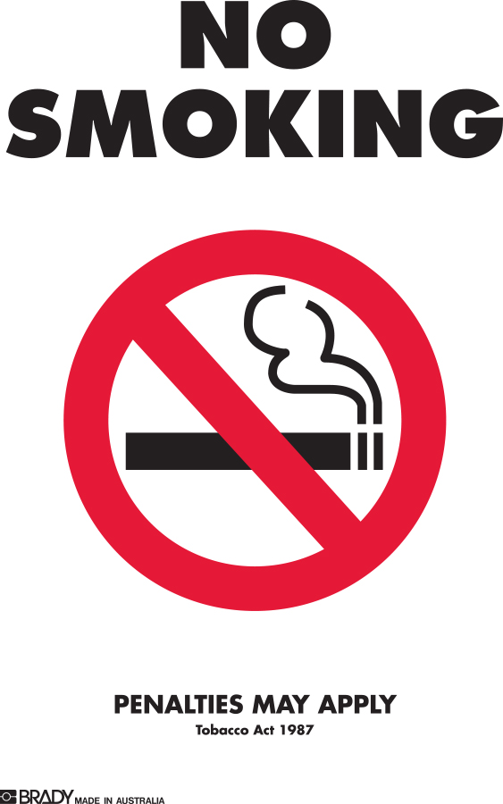 VIC State No Smoking Signs - No Smoking, Penalties May Apply