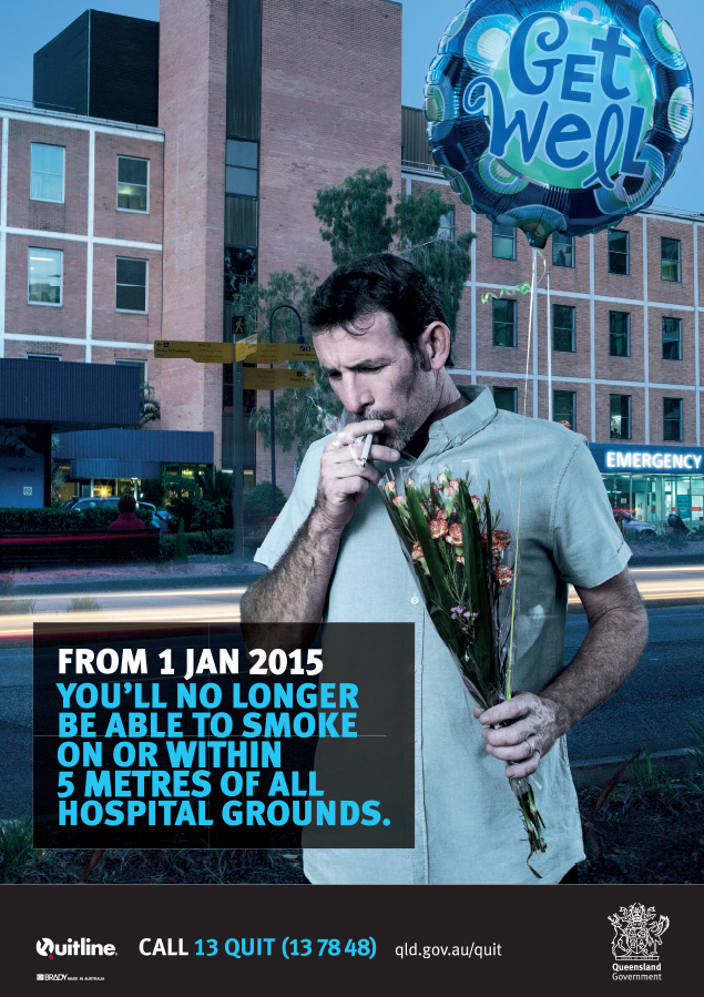 QLD State No Smoking Signs - Get Well Poster
