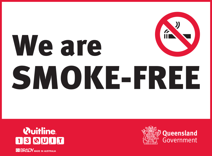 QLD State No Smoking Signs - We Are Smoke-Free