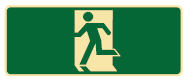 Exit Sign - Left Running Man 