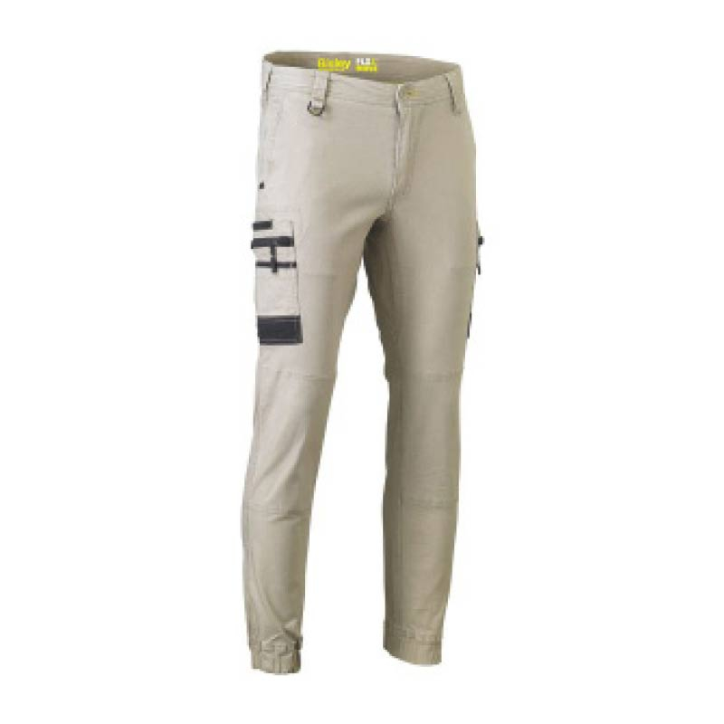 Bisley Flex & Move Cargo Pants with Cuffs - Stone 82R
