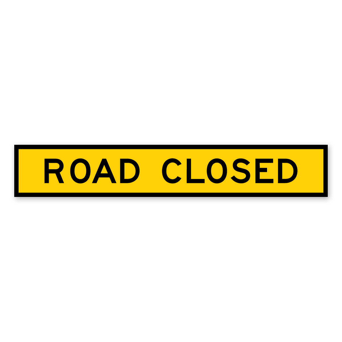 Box Edge Sign -Road Closed 1800 x 300mm (Class 1 Ref)