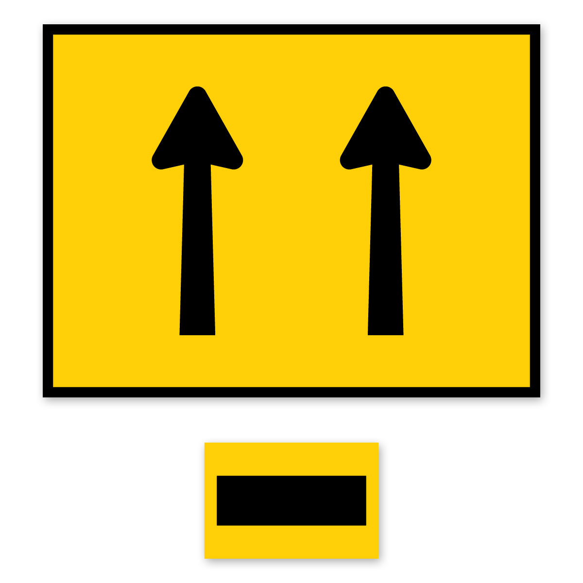 Box Edge Sign -Lane Status Arrows 1200 x 900mm (Class 1 Ref)