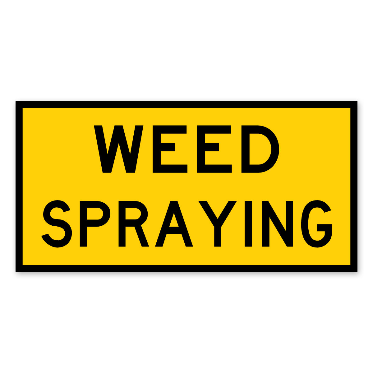 Box Edge Signs - Weed Spraying 1200 x 600mm (Class 1 Ref)