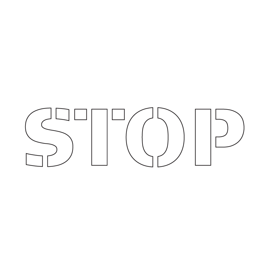 Car Park Stencils - STOP