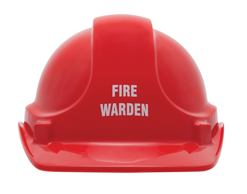 3M Pre-Printed Hard Hats - Red - Fire Warden