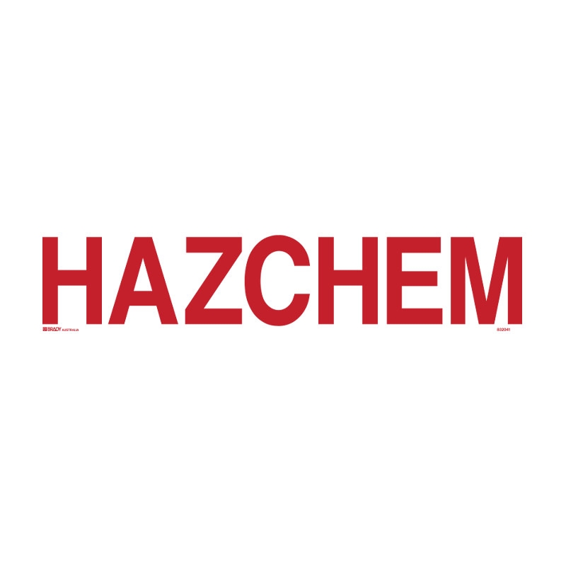 Sign HAZCHEM Metal 600 x 125mm