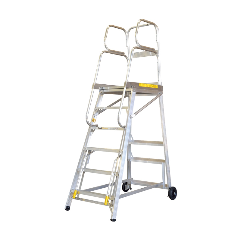 Stockmaster Tracker Mobile Platform Ladder 150kg
