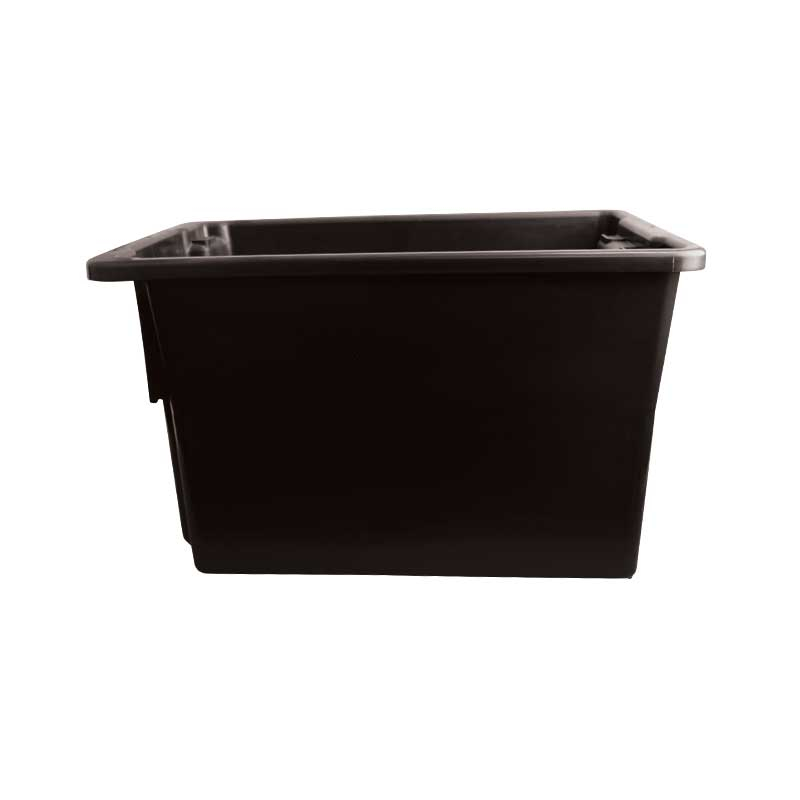 Stack & Nest Plastic Crate Tub 100% Recycled 68L Black