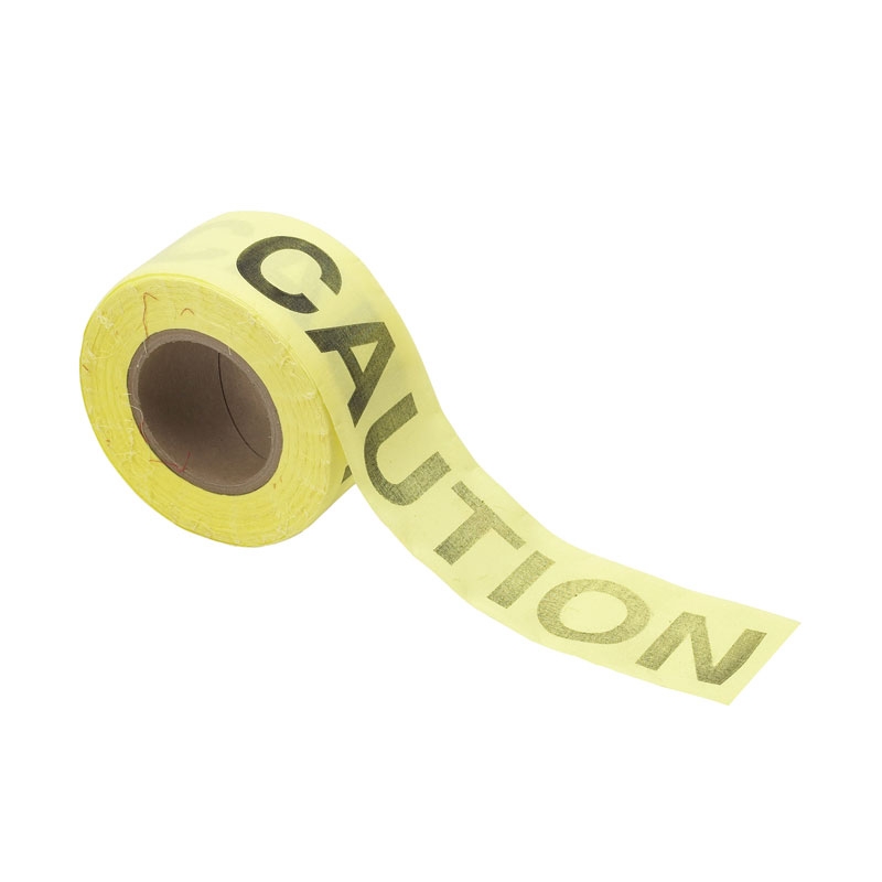 Re-Pulpable Cotton Barricade Tapes, 76mm - Caution