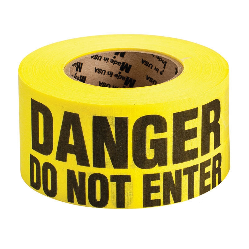 Re-Pulpable Cotton Barricade Tapes, 76mm - Danger Do Not Enter