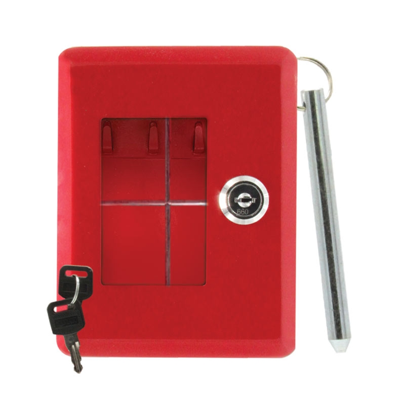 Emergency Key Box with Acrylic Panel, Hammer and Chain