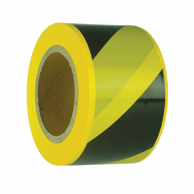 Economy Barricade Tapes - Black/Yellow Stripes Only