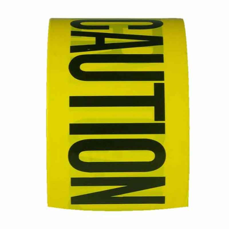 Heavy Duty Printed Barricade Tapes - Caution, 75mm (W) x 300m (L), Black/Yellow