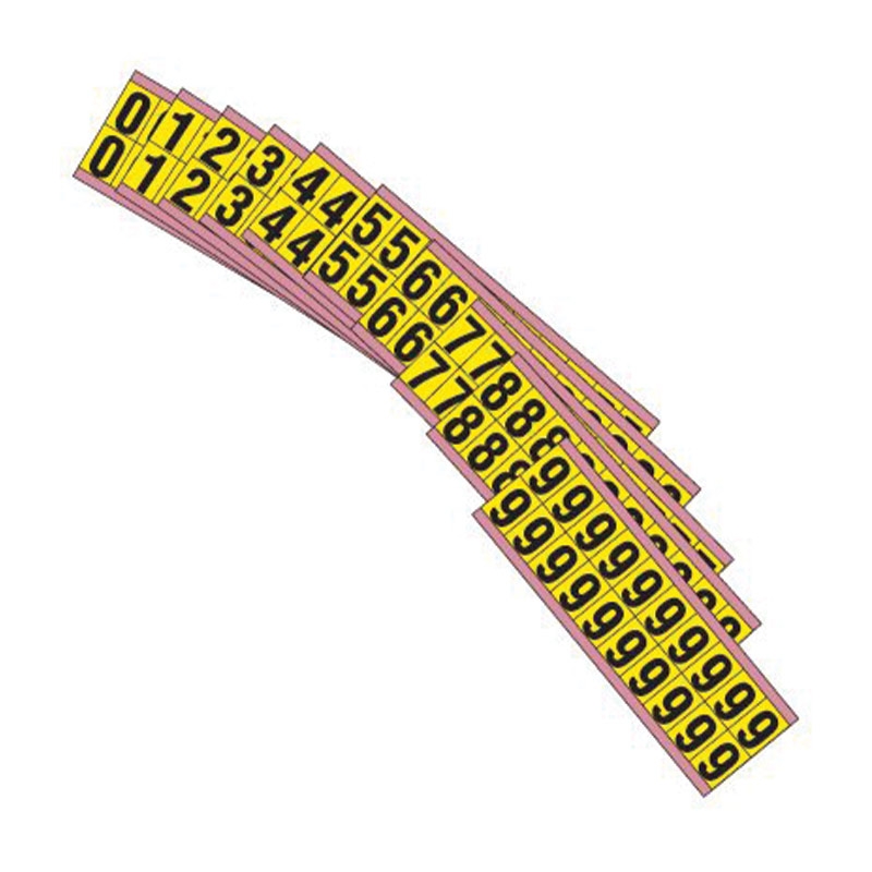 Outdoor Number Labels Combo Pack, 22mm (W) x 28mm (H), 20mm Print Height, Pack of 150 Labels