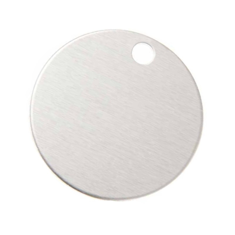 Blank Stainless Steel Valve Tags, Round, 50mm - Pack of 25