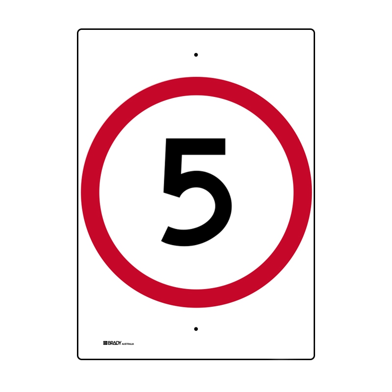 Regulatory Road Sign - R4-1 Speed Limit 5 - 450x600mm C1 ALUM