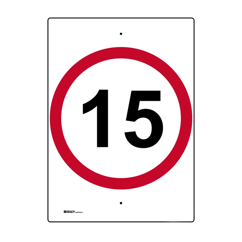 Regulatory Road Sign - R4-1 Speed Limit 15 - 450x600mm C1 ALUM