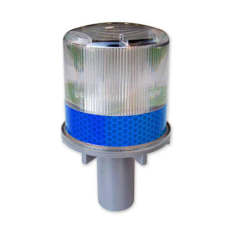 Solar Warning Beacon with C1 Reflective Strip - Blue