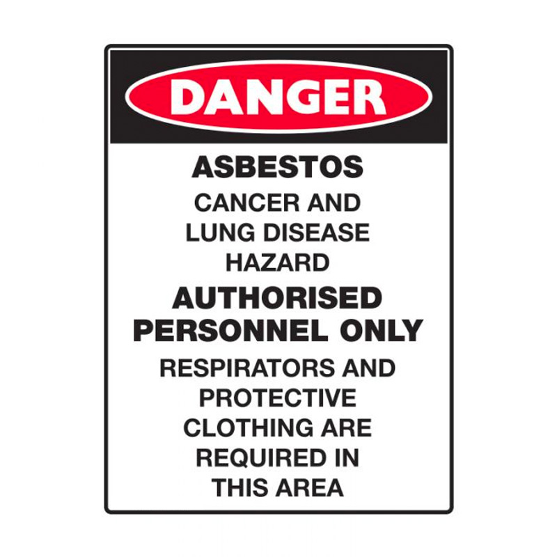Danger Signs - Asbestos Cancer and Lung Disease Hazard.., 450mm (W) x 600mm (H), Polypropylene