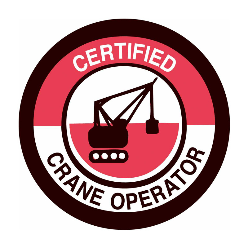 Hard Hat Labels, Certified Crane Operator, 50.8mm (DIA), Vinyl