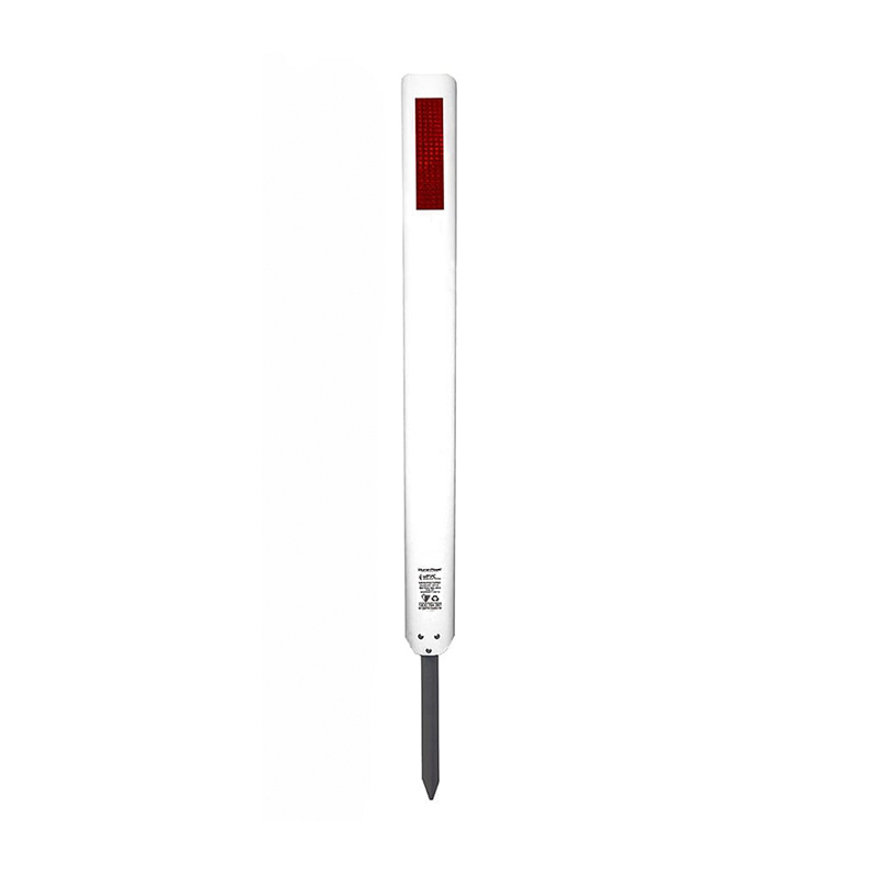Dura-Post Pro Flex uPVC Guide Post Delineator with Reflective - 1400mm x 4mm White/Red with anchor