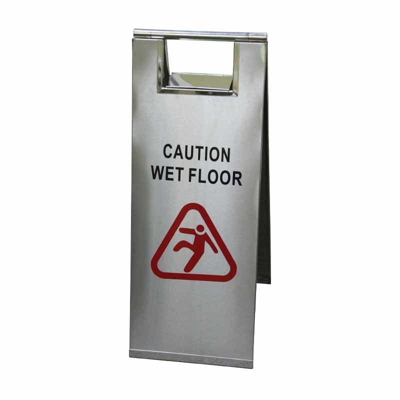 Stainless Steel Caution Sign