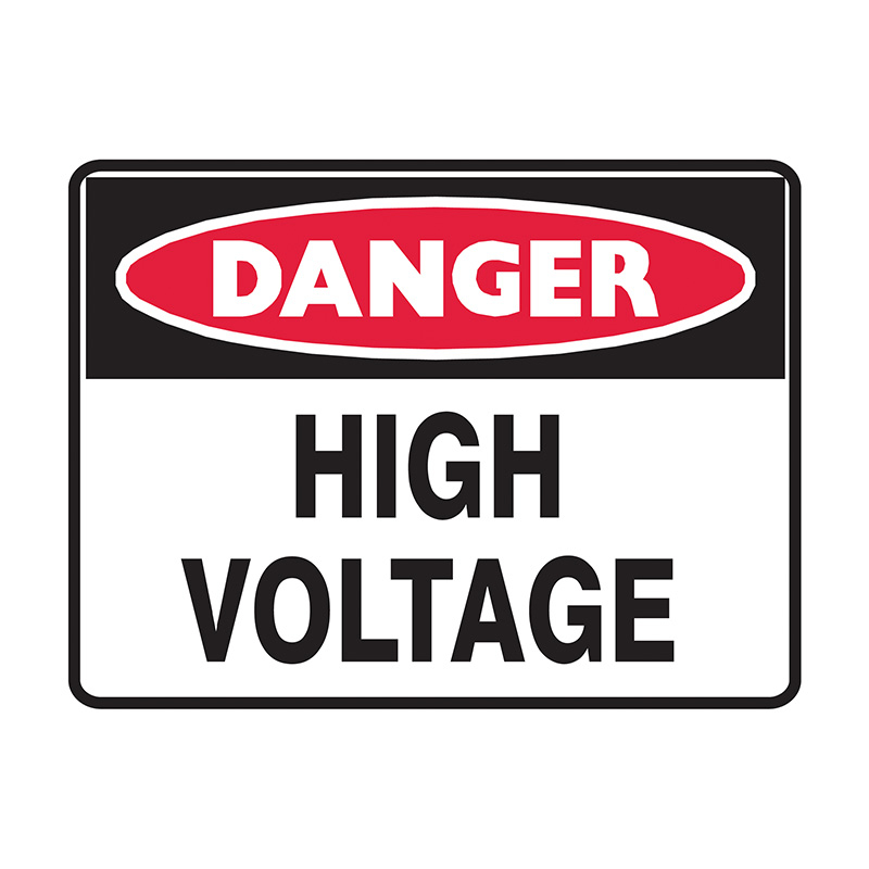 Danger Signs - High Voltage, 600mm (W) x 450mm (H), Flute
