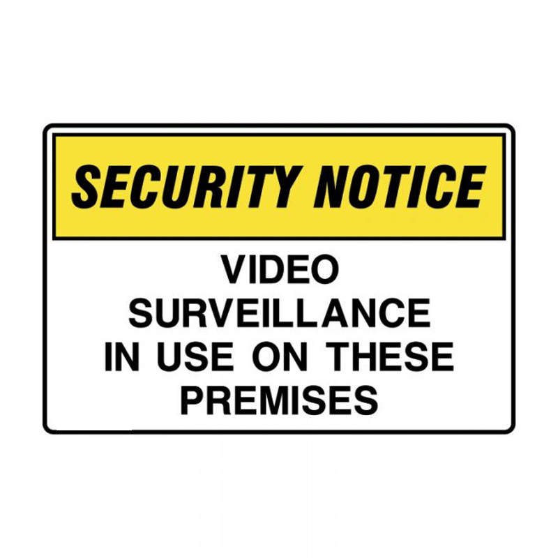 Security Notice Signs - Video Surveillance In Use On These Premises, 600mm (W) x 450mm (H), Multiflute