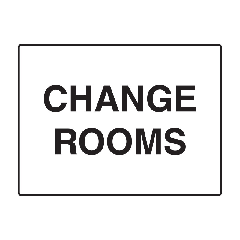 Building Site Sign - Change Rooms, 600mm (W) x 450mm (H), Flute