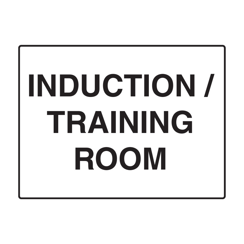 Building Site Sign - Induction/Training Rooms, 600mm (W) x 450mm (H), Flute