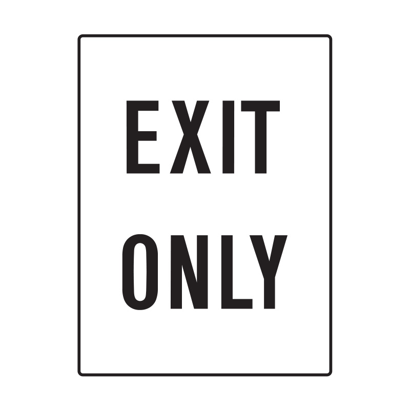Building Site Sign - Exit Only, 450mm (W) x 600mm (H), Flute