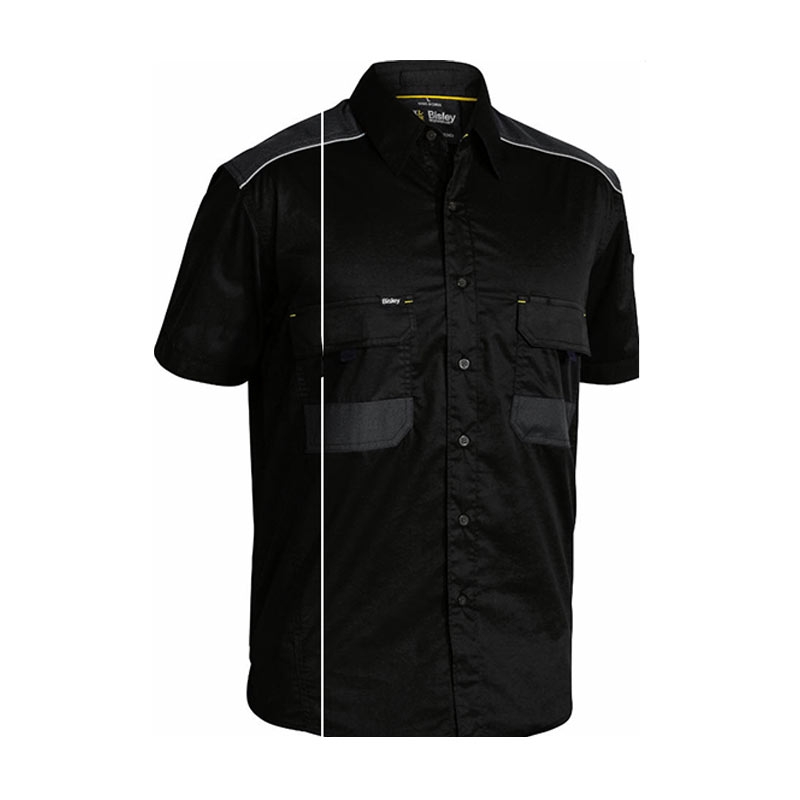 Flex & Move™ Shirt Short Sleeve – Black, 2X Large