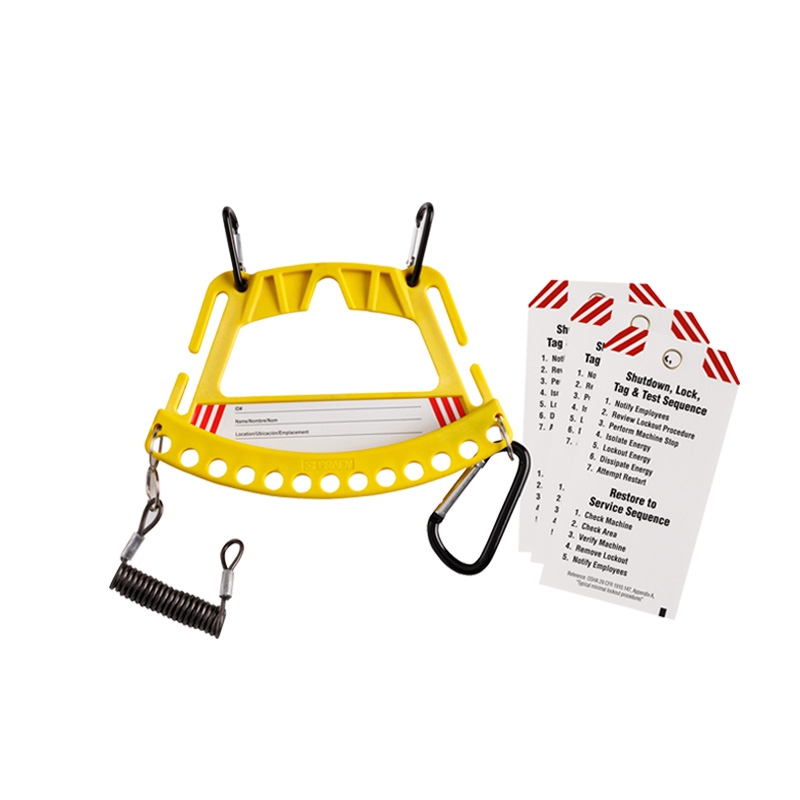 Brady Safety Padlock & Tag Carrier - Yellow