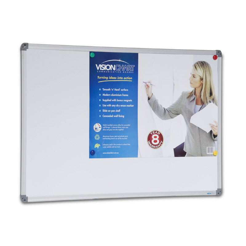 Visionchart Magnetic Wall Mount Whiteboard - 2400 x 1200mm