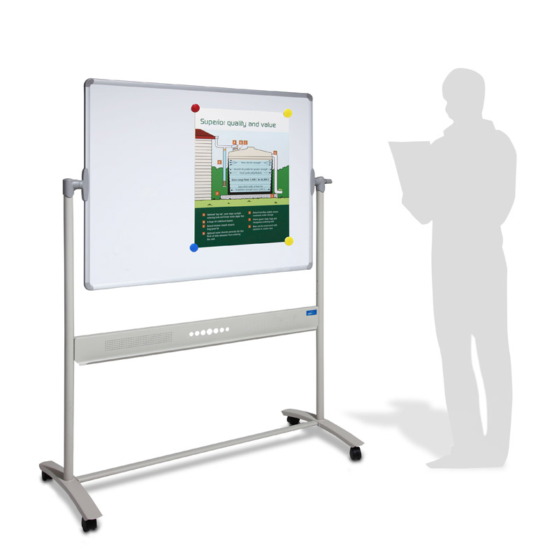 Visionchart Magnetic Premium Mobile Whiteboard - 1200x900mm