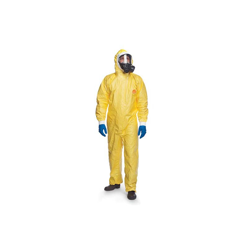 DuPont Tychem 2000c Hooded Chemical Coveralls - Medium