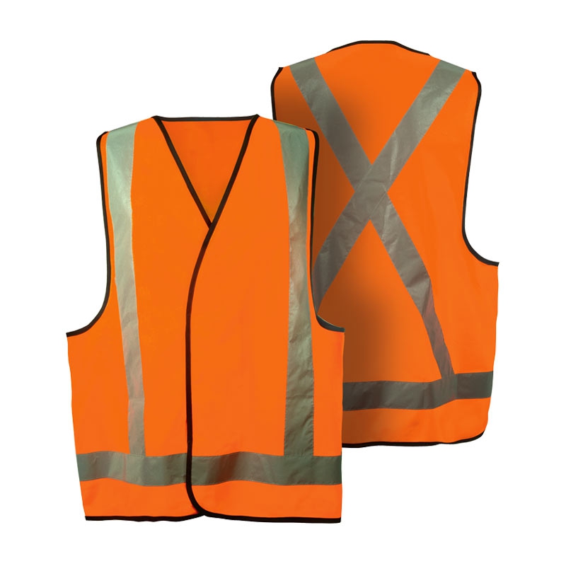 Trafalgar Hi-Vis Day Night Safety Vest Orange Large