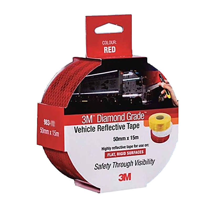 3M 983 Reflective Vehicle Marking Tapes - 50mm x 15m, Red