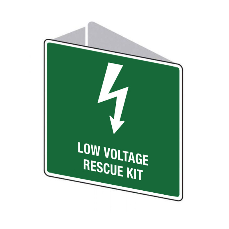 3D Projecting Emergency Information Sign - Low Voltage Rescue Kit, 225mm (W) x 225mm (H), Polypropylene