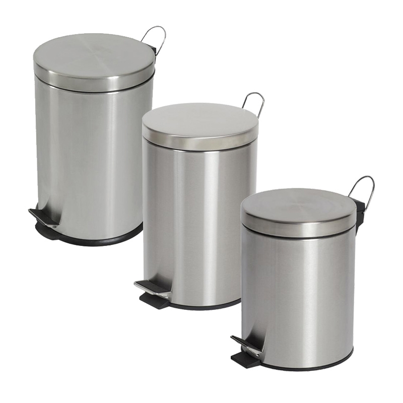 Round Stainless Steel Pedal Bins