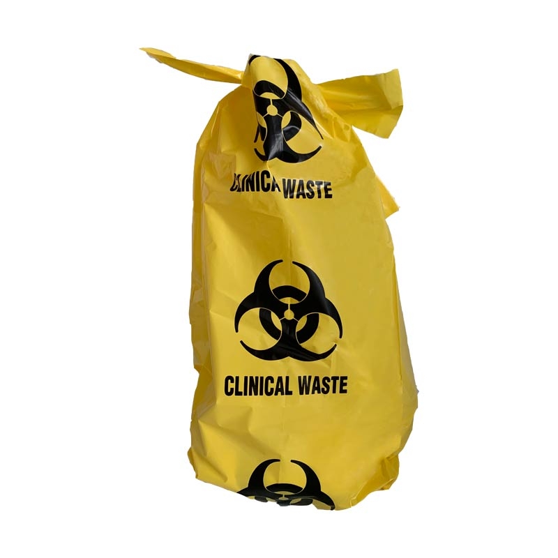 10L Clinical Waste Gusseted Bag Tie Top, Pack of 50