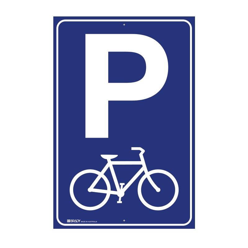 Parking Sign - Bicycle Symbol W300mm x H450mm, C2 Reflective Aluminium